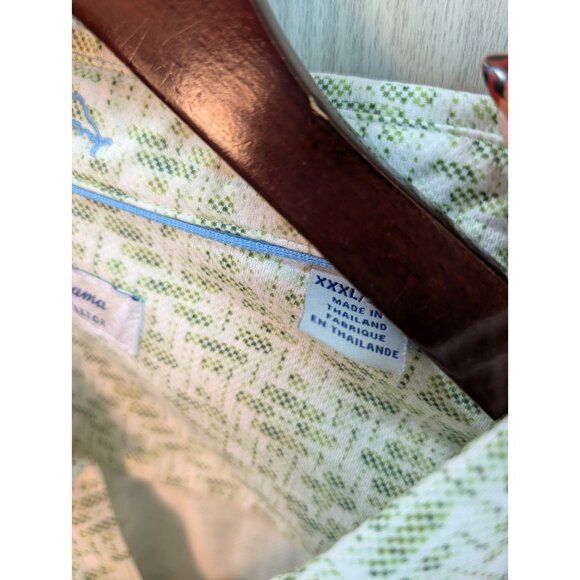 Tommy Bahama The San Lucio Stretch Shirt Sz XXL 3XL Green Geometric Pattern - Picture 4 of 7